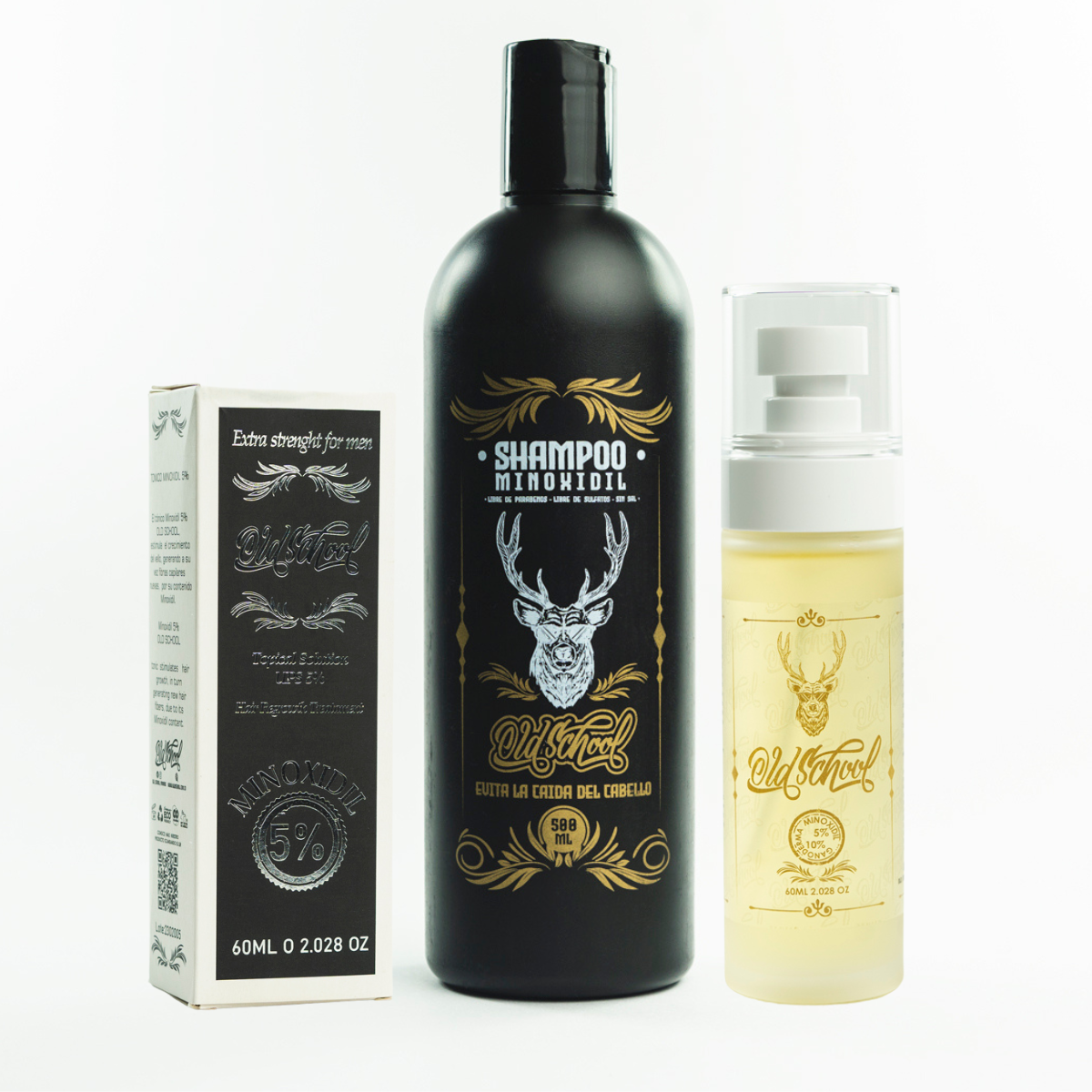 Kit crecimiento de barba y cabello Old School